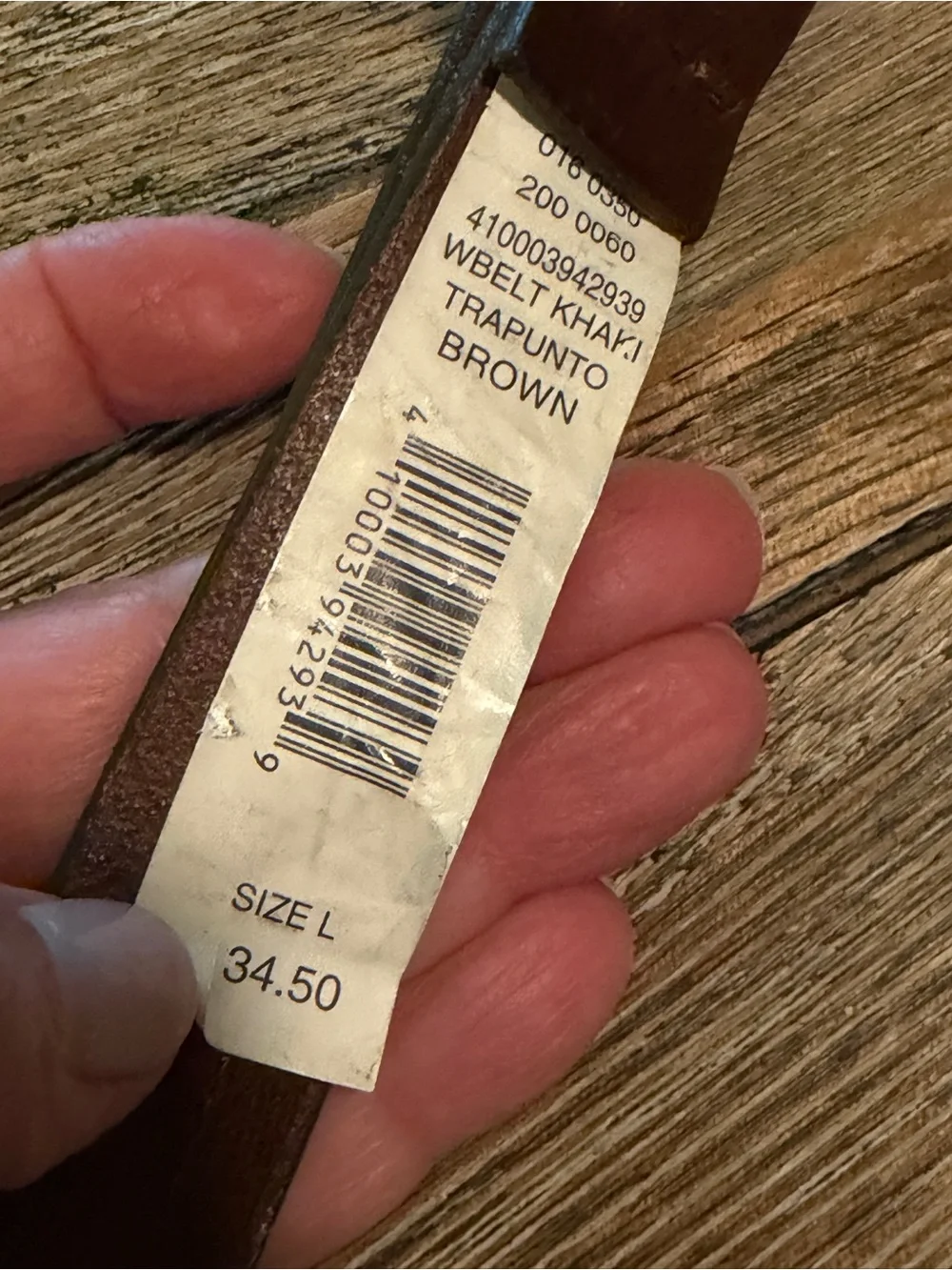 Eddie Bauer Brown Genuine Leather Belt Size L Casual 34-36 Silver Buckle Mens
